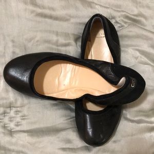 Cole Haan Black-leather Ballet Flats